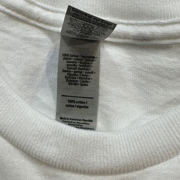 Built Dad Tough Men’s Large White Short Sleeve T-Shirt Crew Neck - Picture 6 of 6